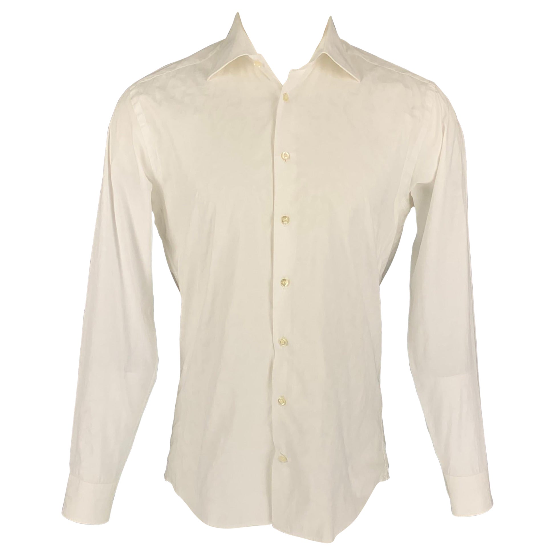 ETRO Size M Blue & White Plaid Cotton Button Up Long Sleeve Shirt