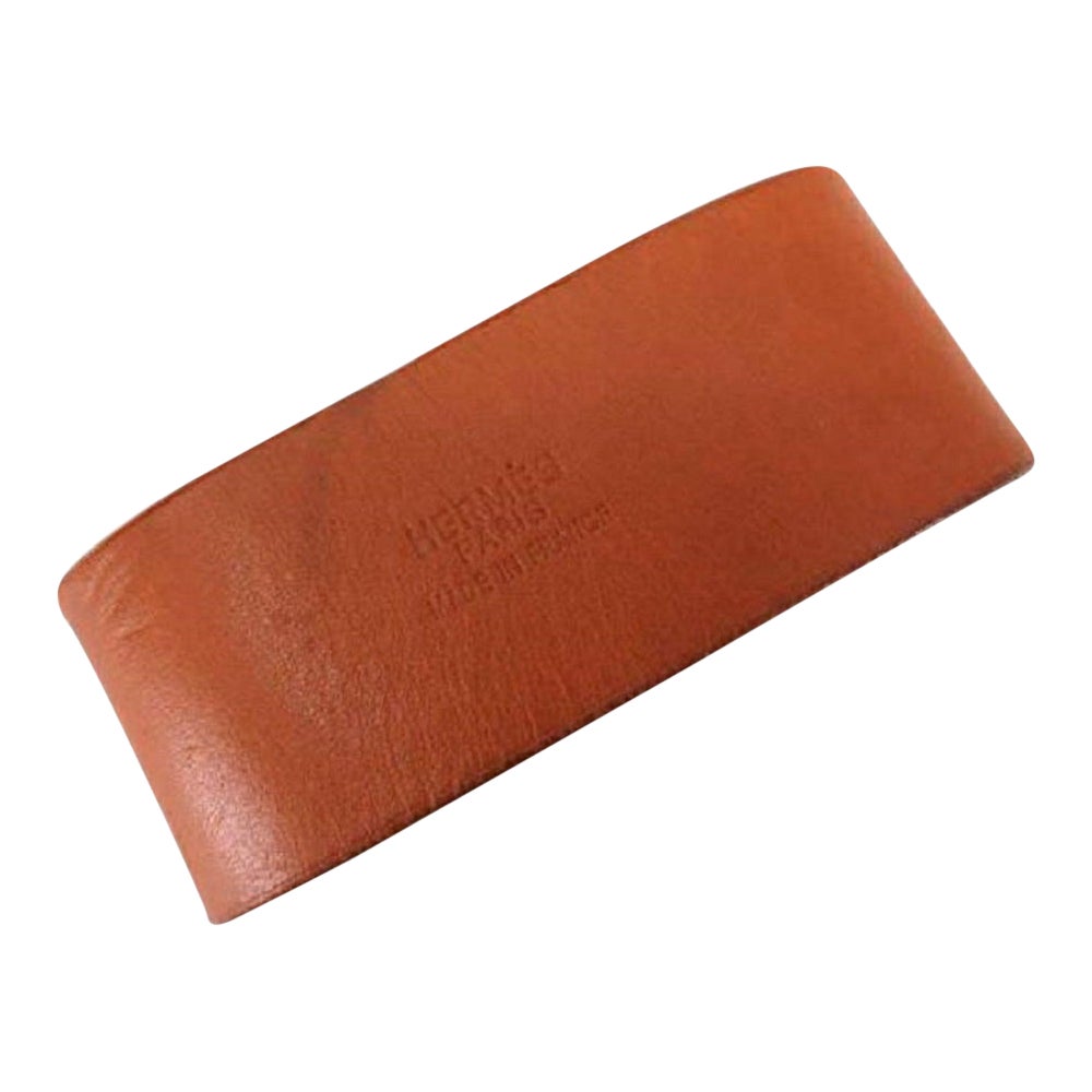 Hermès Brown Leather Bangle 216551 For Sale