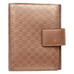 Gucci Metallic Rosa 872049 Mini Guccissima Agenda Deckel