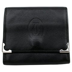 Cartier Black 872110 Leather Compact Wallet
