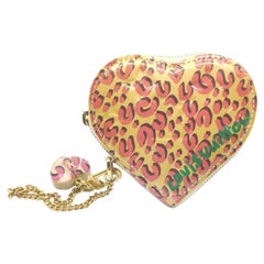 Vintage Louis Vuitton Stephen Sprouse Leopard  Porte Monnaie Coeur Heart Coin Pouch 862