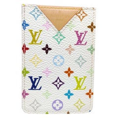 Vintage Louis Vuitton White Monogram Multicolor Pass Case Etui Compact Mirror 863401 