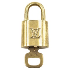 Louis Vuitton Gold Keepall Speedy Alma Tone Brass Lock and Key Set Bag 860120