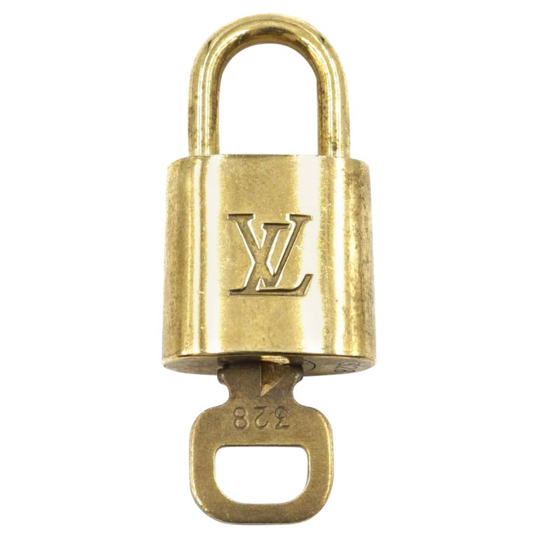 Authentic Louis Vuitton Padlock & Key Set-Brass Gold for LV Bags
