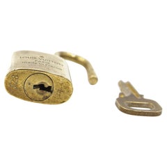 Louis Vuitton Gold Keepall Speedy Alma Tone Brass Lock and Key Set Bag 860123