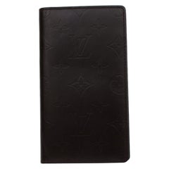 Vintage Louis Vuitton Brown 872090 Dark Monogram Vernis Mat Checkboook Cover Agenda Posh