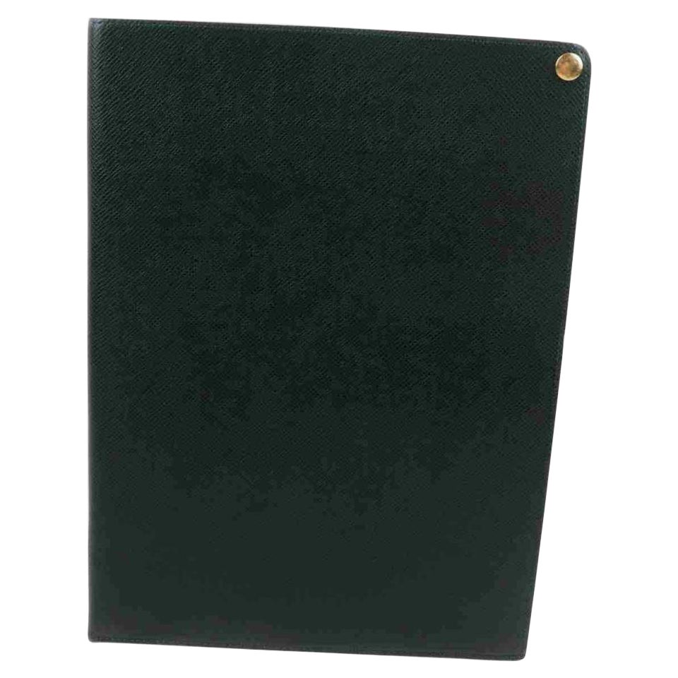 Louis Vuitton Green Porte Anniversary Limited Documents Taiga Leather Folder 872 For Sale