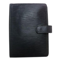Louis Vuitton Black Medium Ring Epi Agenda Mm Diary Cover 872912