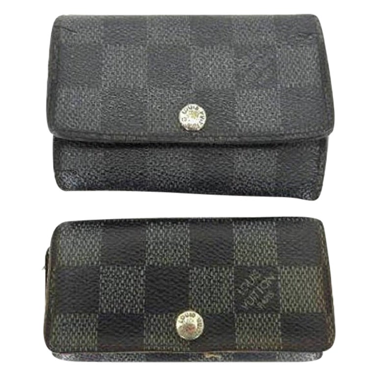 Louis Vuitton Damier Graphit und Ebene Multicles Schlüsselanhänger mit Schlüsselanhänger 217852 im Angebot