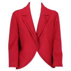 1950s Burgundy Wool Tailored Open Jacket