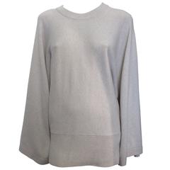 Hermes Cream Knit Batwing Tunic Top