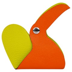 Hermes Clickazoo Toucan Orange / Lime Whimsical Art Piece New w/Box