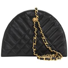 Vintage Chanel Black Quilted Leather Shoulder Mini Bag
