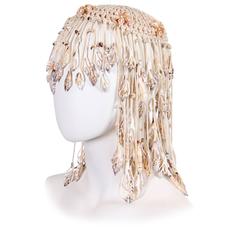 1970s Crochet and Shells Headpiece