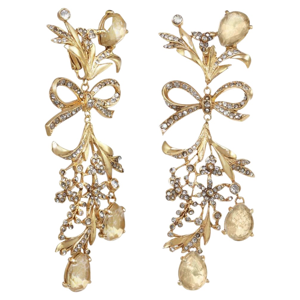 Mercury Statement Post Earrings in Gold  For Sale
