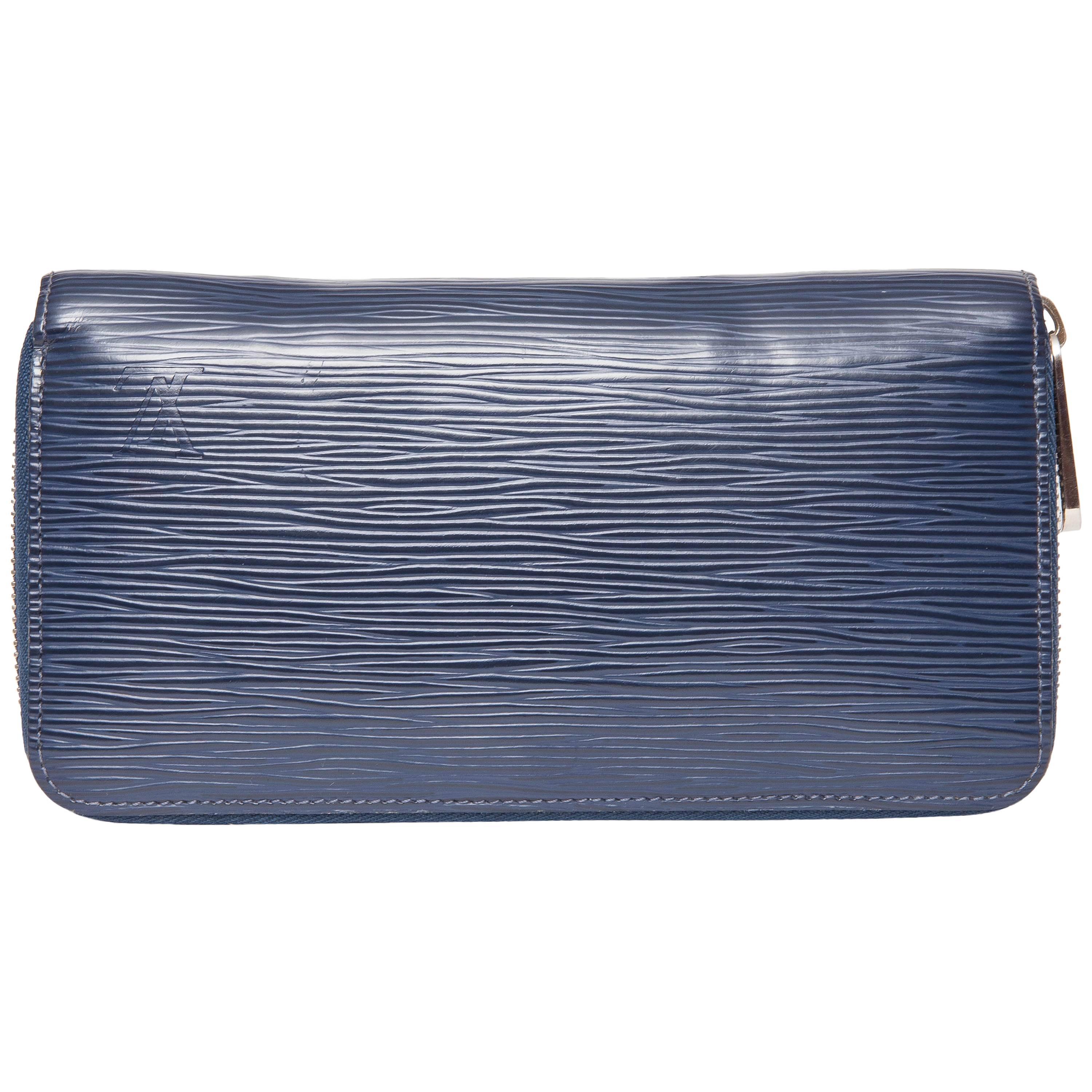 Louis Vuitton Dark Blue Epi Leather Zippy Long Wallet