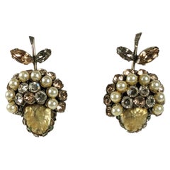 Schreiner Boucles d'oreilles en forme de gland ornées de bijoux