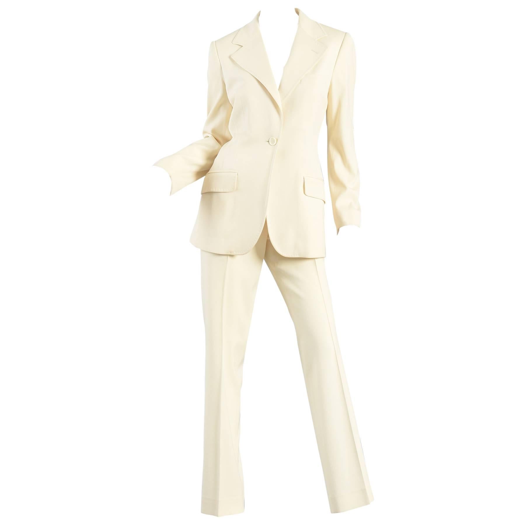 Dolce & Gabbana Ivory Tuxedo Suit For Sale