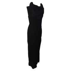 Issey Miyake Cotton Maxi Dress in Black