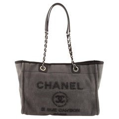 Chanel Deauville Tote Canvas with Sequins Small