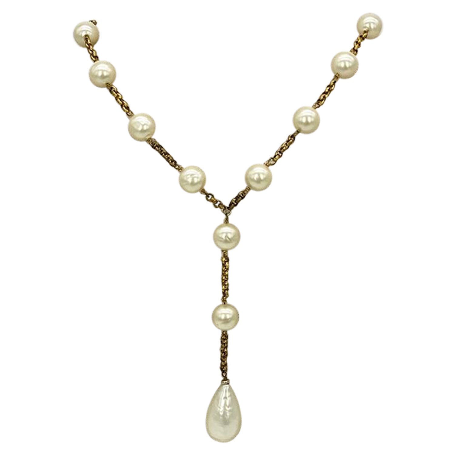 Chanel Signature Pearl Tassel Belt Necklace – Recess