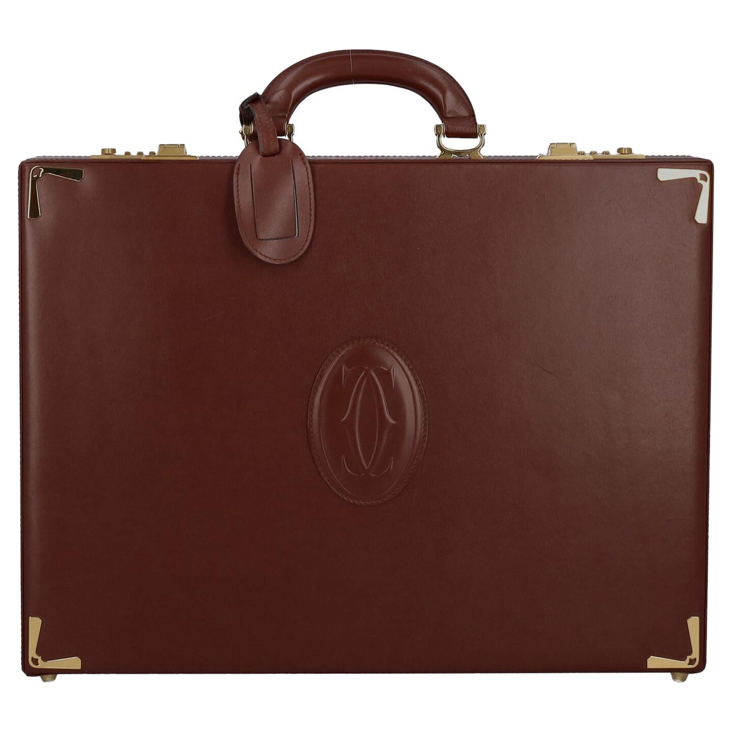 Cartier Women Handbags Burgundy Leather  For Sale
