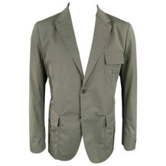 VALENTINO 46R Olive Cotton Sports Jacket