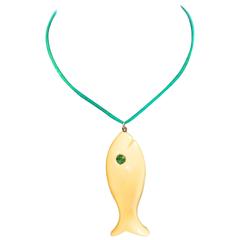 Famous Green Eyed Fish Necklace
