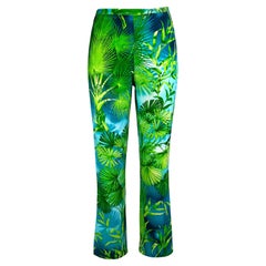 Versace Spring 2000 Jungle Print Silk Pants