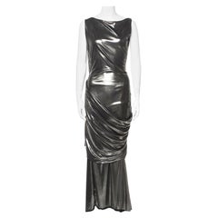 Gianni Versace Metallic Grecian Evening Gown 