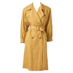 Yves Saint Laurent Rive Gauche Double Breasted Trench