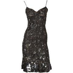 Vintage Valentino Beaded and Sequined Slip Dress