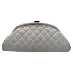 2011 Chanel White Leather Clutch Bag