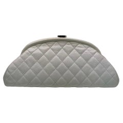 2011 Chanel Clutch aus weißem Leder