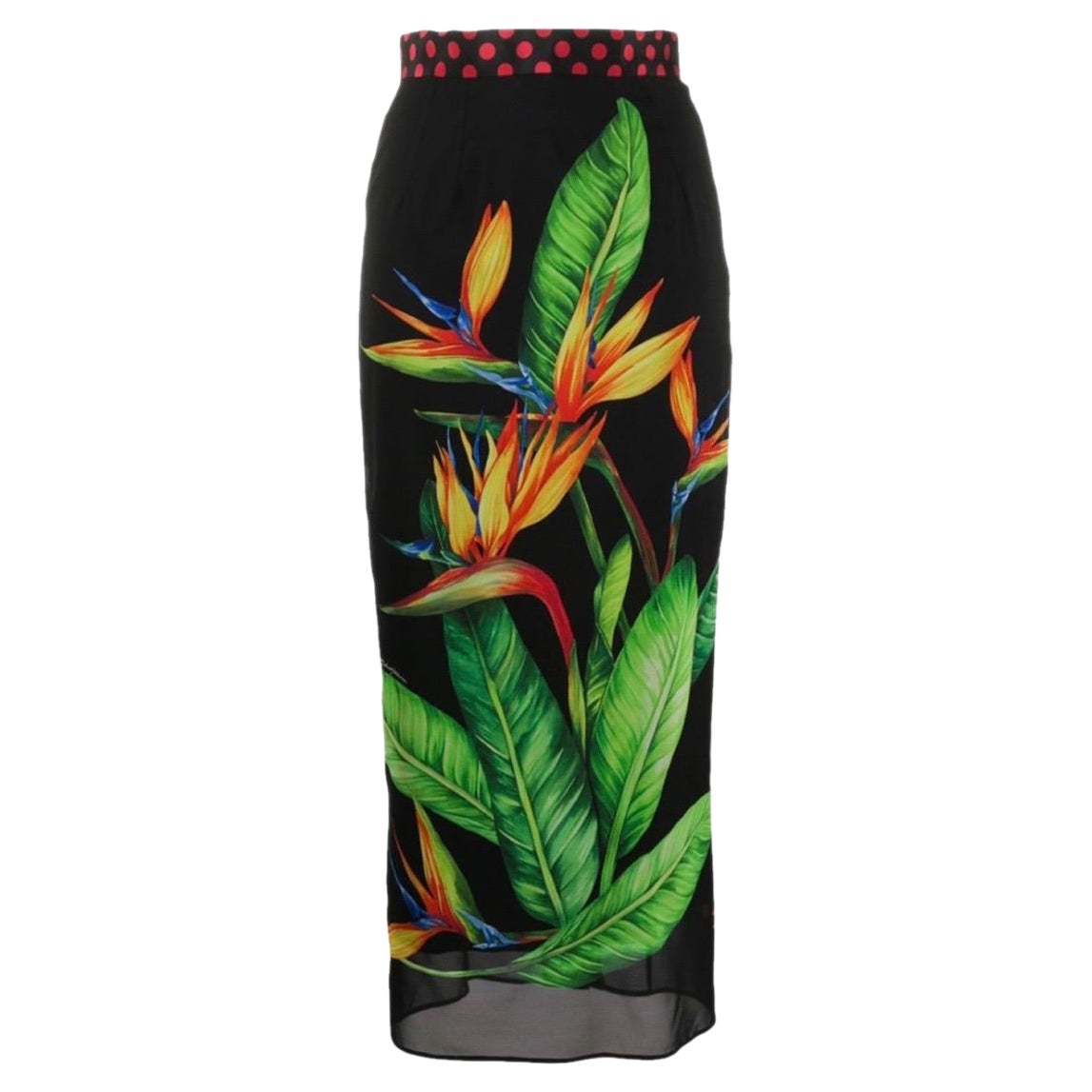 Dolce & Gabbana JUNGLE
COLLECTION RUNWAY PIECE
Silk mid length pencil skirt
