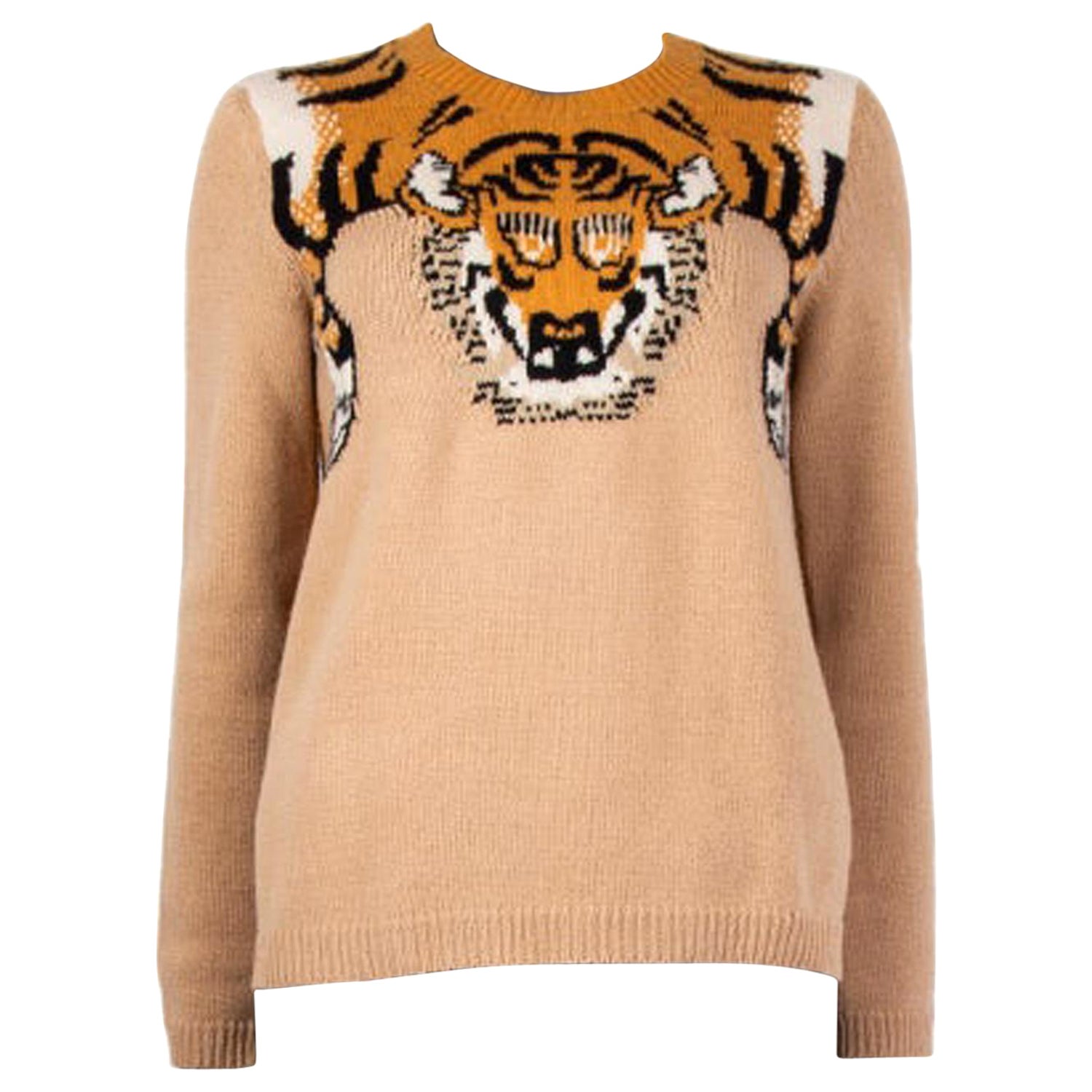 Angora Blend Tiger Intarsia Sweater