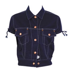 Jean Paul Gaultier junior 1980s vintage jeans short sleeves jacket