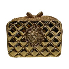 Chanel Moscow Lion Gold Leather Limited Edition Clutch 