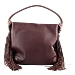 Christian Louboutin Eloise Fringe Hobo Leather Medium
