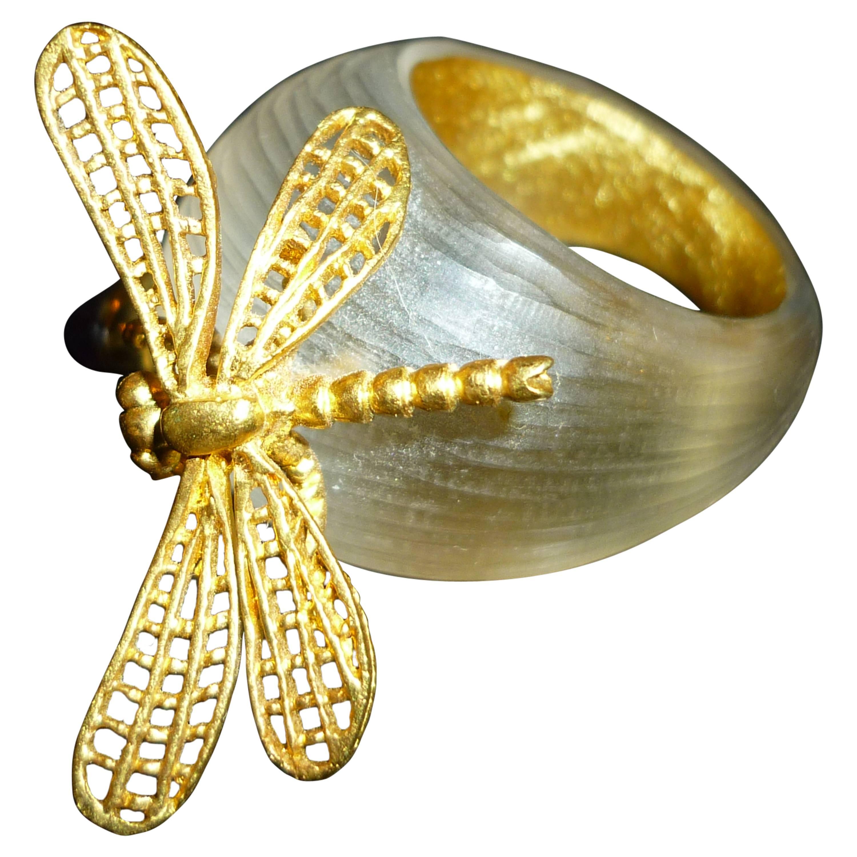 Alexis Bittar Lucite "Dragonfly" Ring