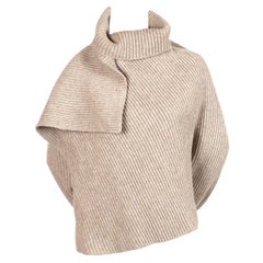 CELINE by PHOEBE PHILO wool and cashmere draped sweater with cut out back - NEW