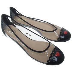 Moschino Cap Toe Ballet Style Flats in Box Size 38