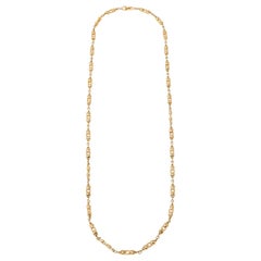 Dior Vintage Gold Tone Heart Link Necklace