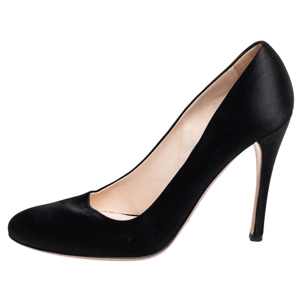 Prada Black Satin Pumps Size 36