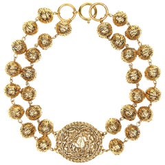 Chanel Byzantine Style Beaded Medallion Necklace