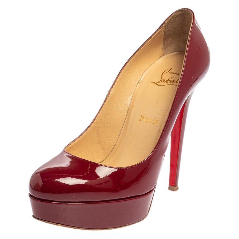 Christian Louboutin Red Patent Leather Bianca Pumps Size 38 at 1stDibs