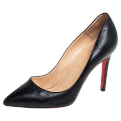 Christian Louboutin Black Leather Pigalle Pumps Size 38.5