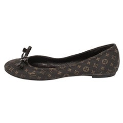 Louis Vuitton Brown Canvas Debbie Ballet Flats Size 36.5