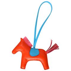 Hermes '16 New Orange Poppy, Rose Azalea & Blue Izmir Rodeo Horse Charm 12