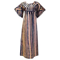 1970s Rikma Bohemian Maxi Dress W/Glass Beads
